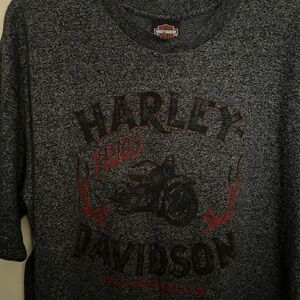 Harley-Davidson Charcoal Tee with Red Design
